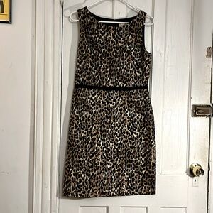 Leopard a-line shift dress